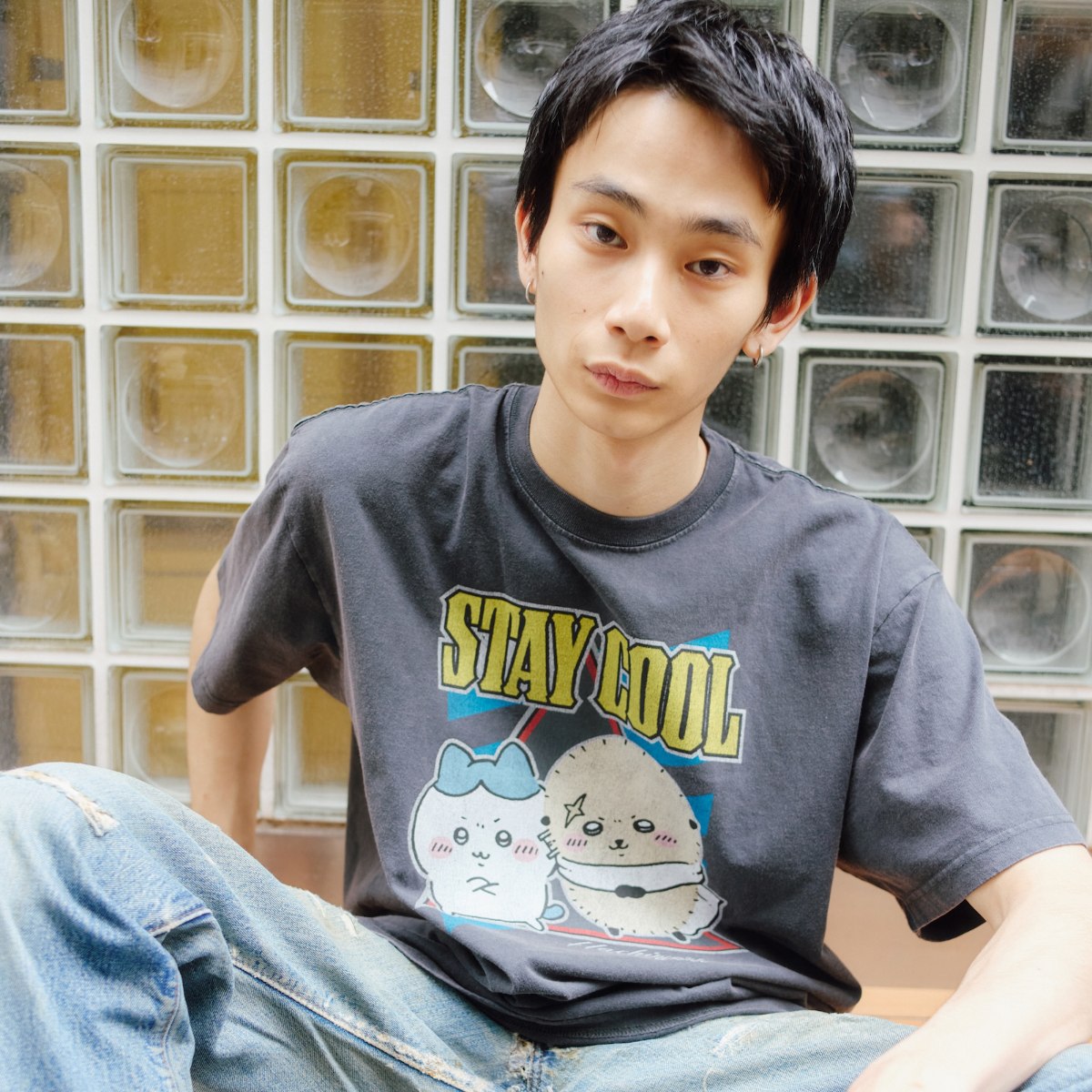 ちいかわ Tシャツ STAY COOL スミ