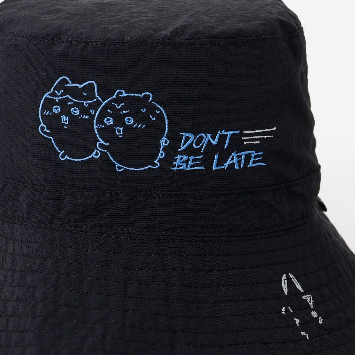 ちいかわ ナイロンハット DON'T BE LATE ブラック | ちいかわ