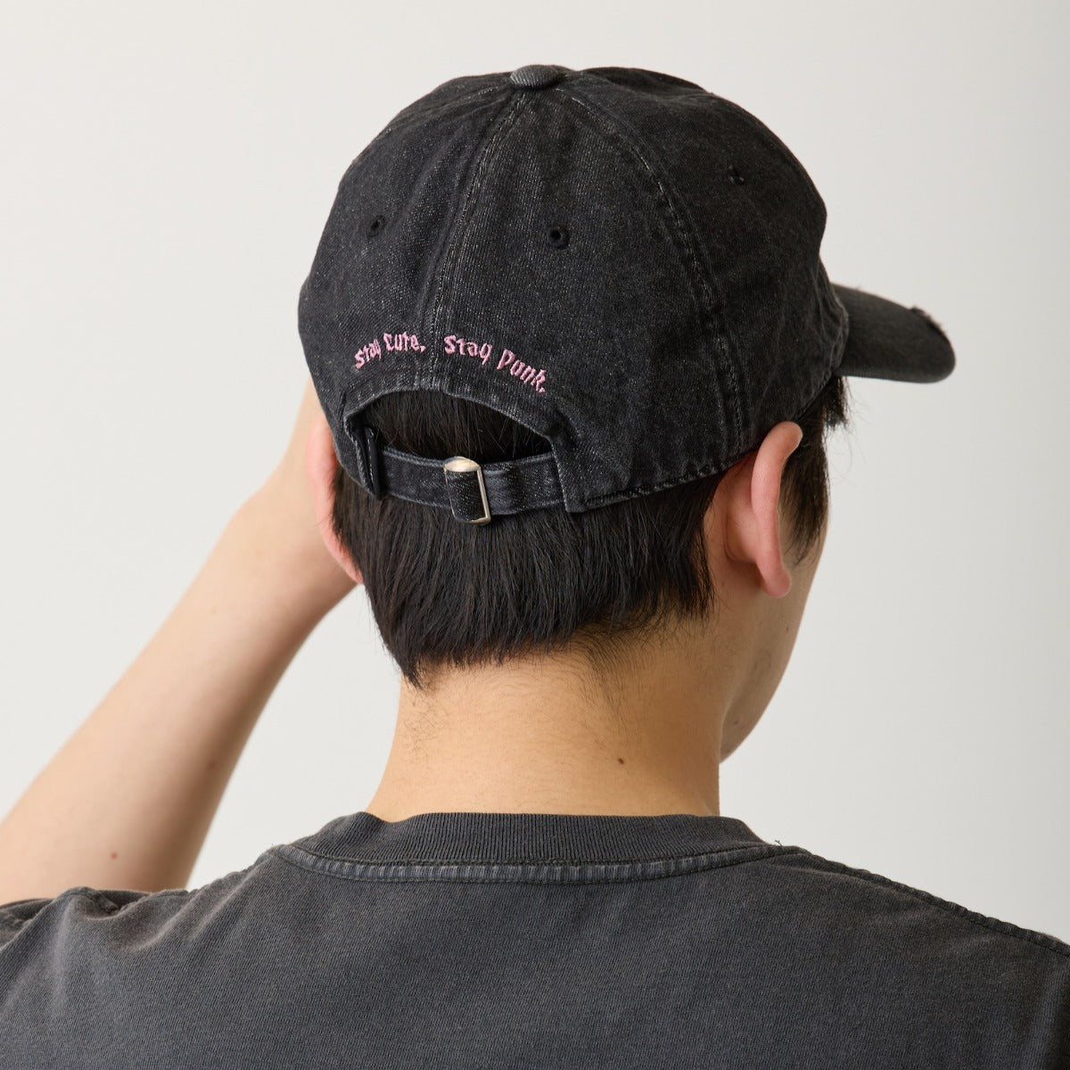 ちいかわ キャップ STAY CUTE STAY PUNK ブラック