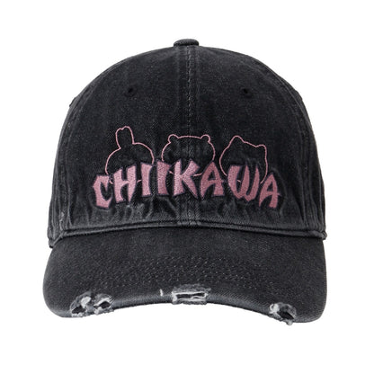 ちいかわ キャップ STAY CUTE STAY PUNK ブラック