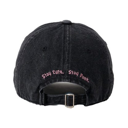 ちいかわ キャップ STAY CUTE STAY PUNK ブラック