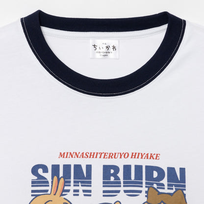 치이카와 영화 "치이카와" T셔츠 SUN BURN (화이트)