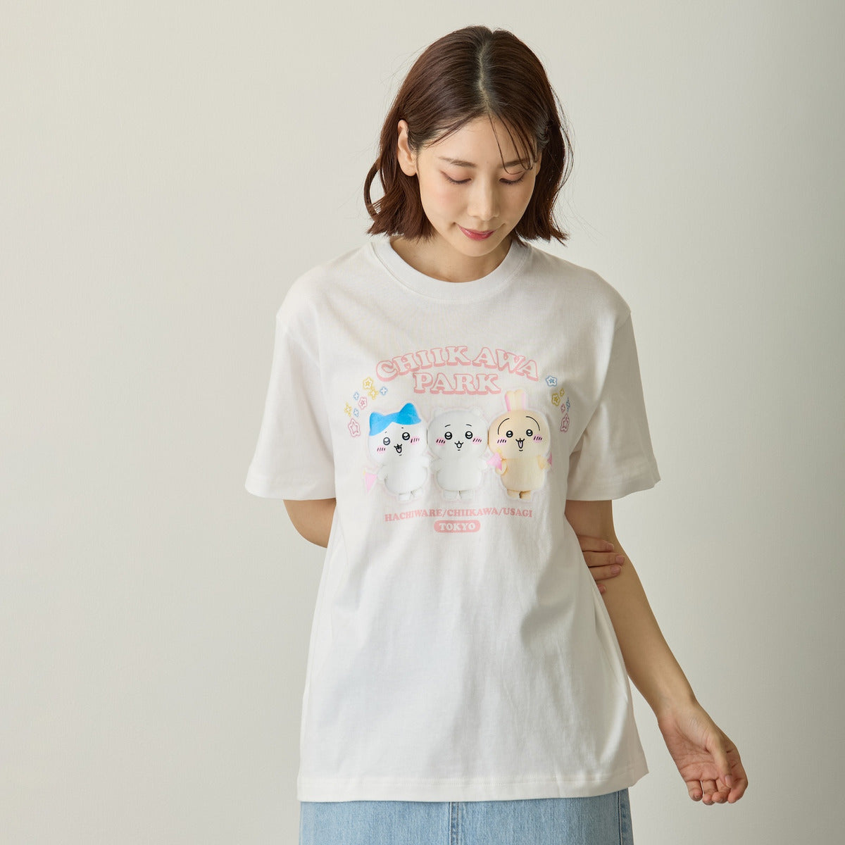 ちいかわ ちいかわパーク Tシャツ スペシャルフォト ホワイト | ちい