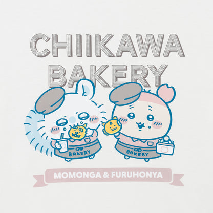 Chiikawa Bakery T-shirt Momonga & Furuhonya (Vanilla White)