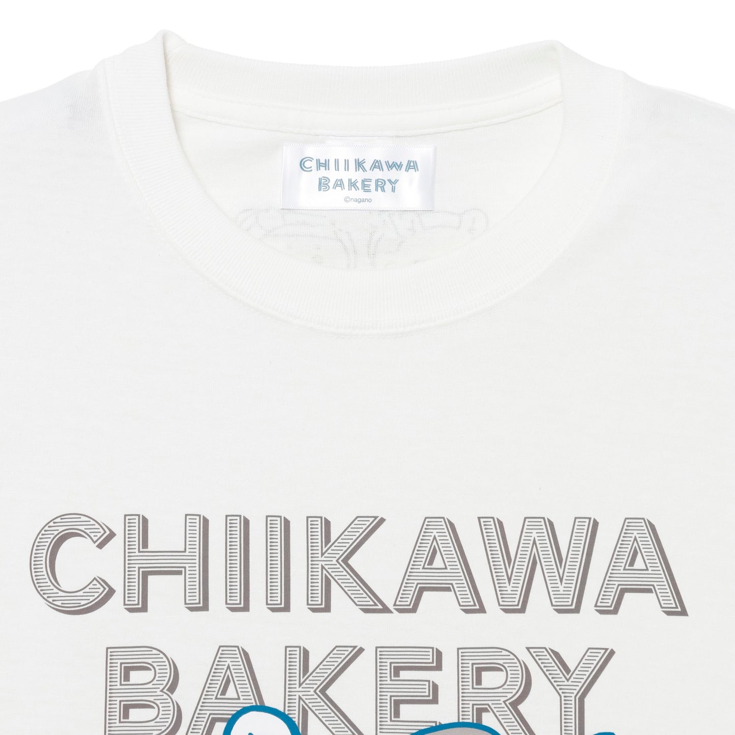 Chiikawa Bakery T-shirt Momonga & Furuhonya (Vanilla White)