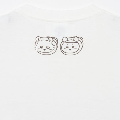 Chiikawa Bakery T-shirt Momonga & Furuhonya (Vanilla White)