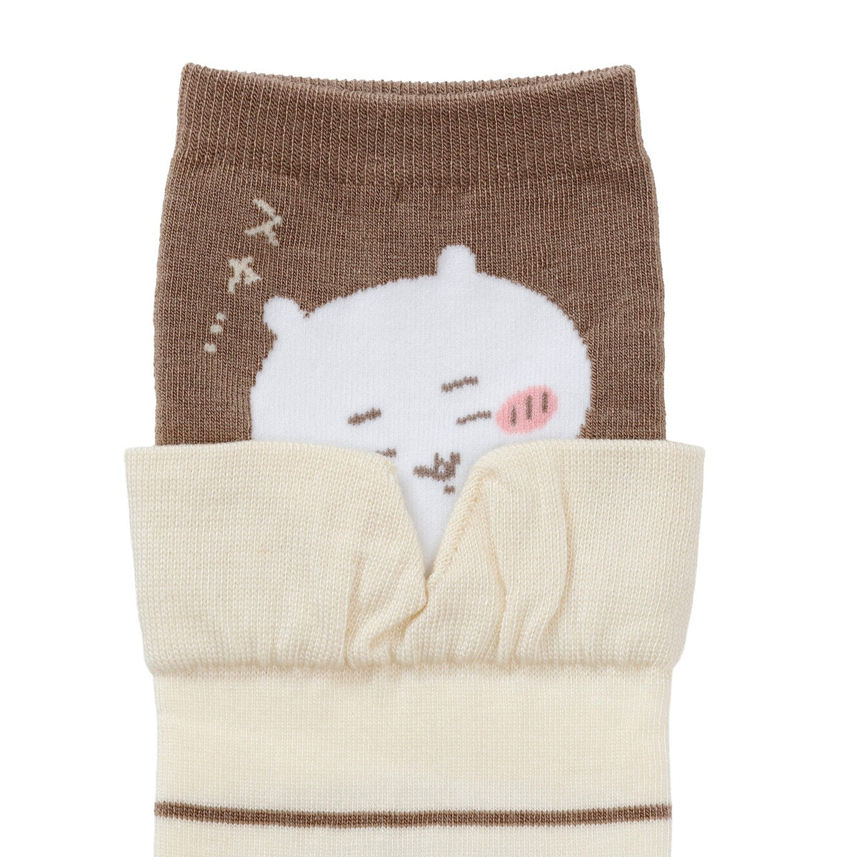 ちいかわ レイヤード風ソックス ちいかわ ベージュ 22-24cm