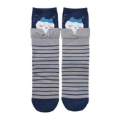ちいかわ レイヤード風ソックス ハチワレ グレー 22-24cm