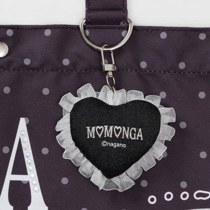 Chiikawa Tote Bag w/Charm NAGUSAMERO (Momonga) Charcoal Black