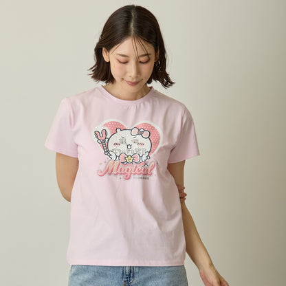 ちいかわ まじかるちいかわ Tシャツ ちいかわ提供（キラキラプリント）ピンク