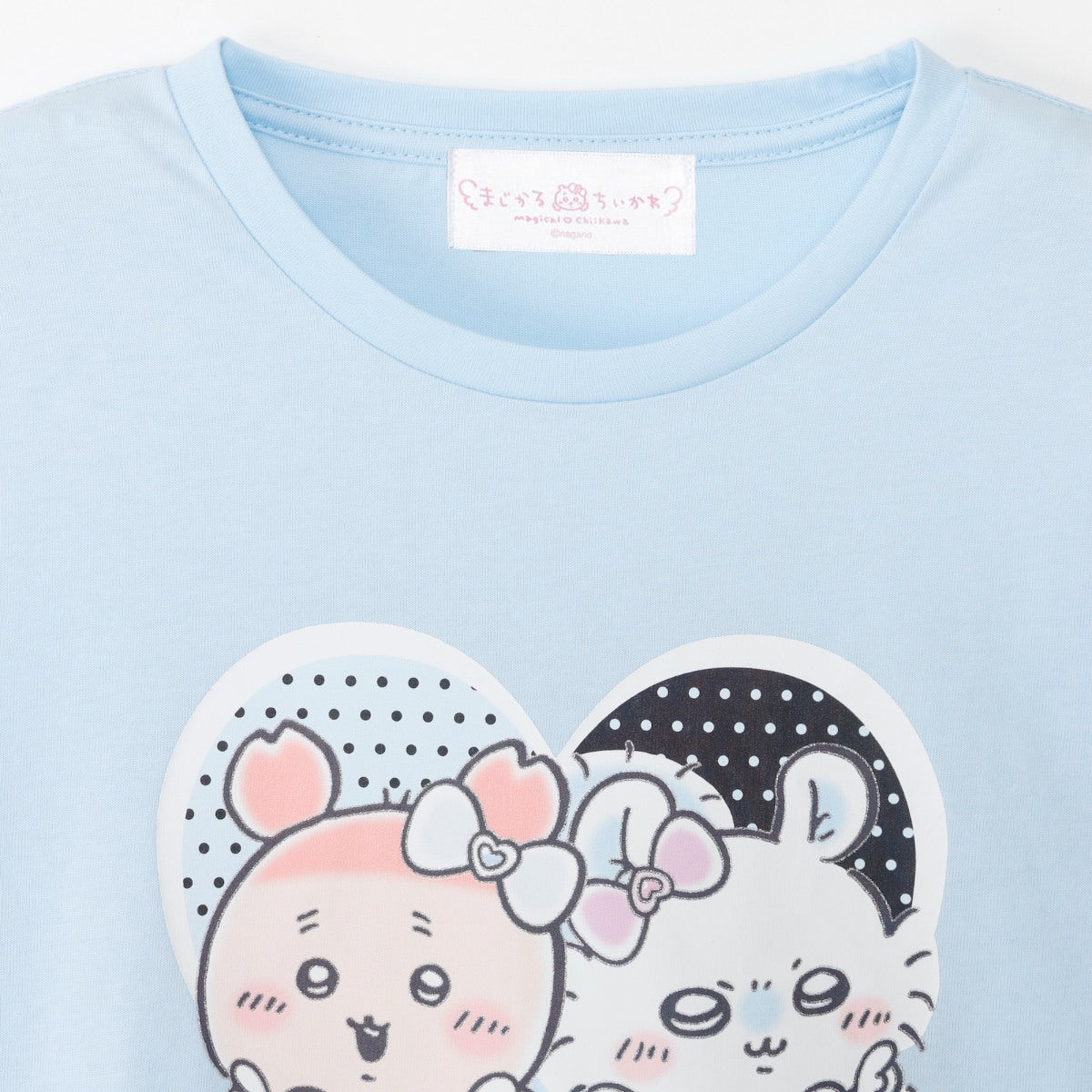 ちいかわ まじかるちいかわ Tシャツ モモンガ＆古本屋（キラキラプリント）サックス