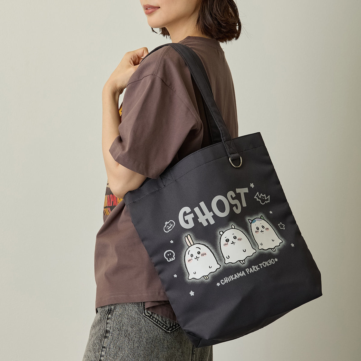 ちいかわ ちいかわパーク トートバッグ GHOST ブラック | ちいかわ