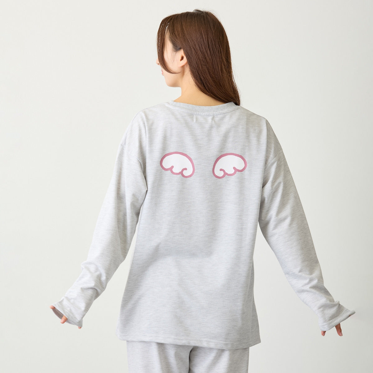 ちいかわ てんし♡あくま ルームウェアセットアップ ANGEL モクグレー