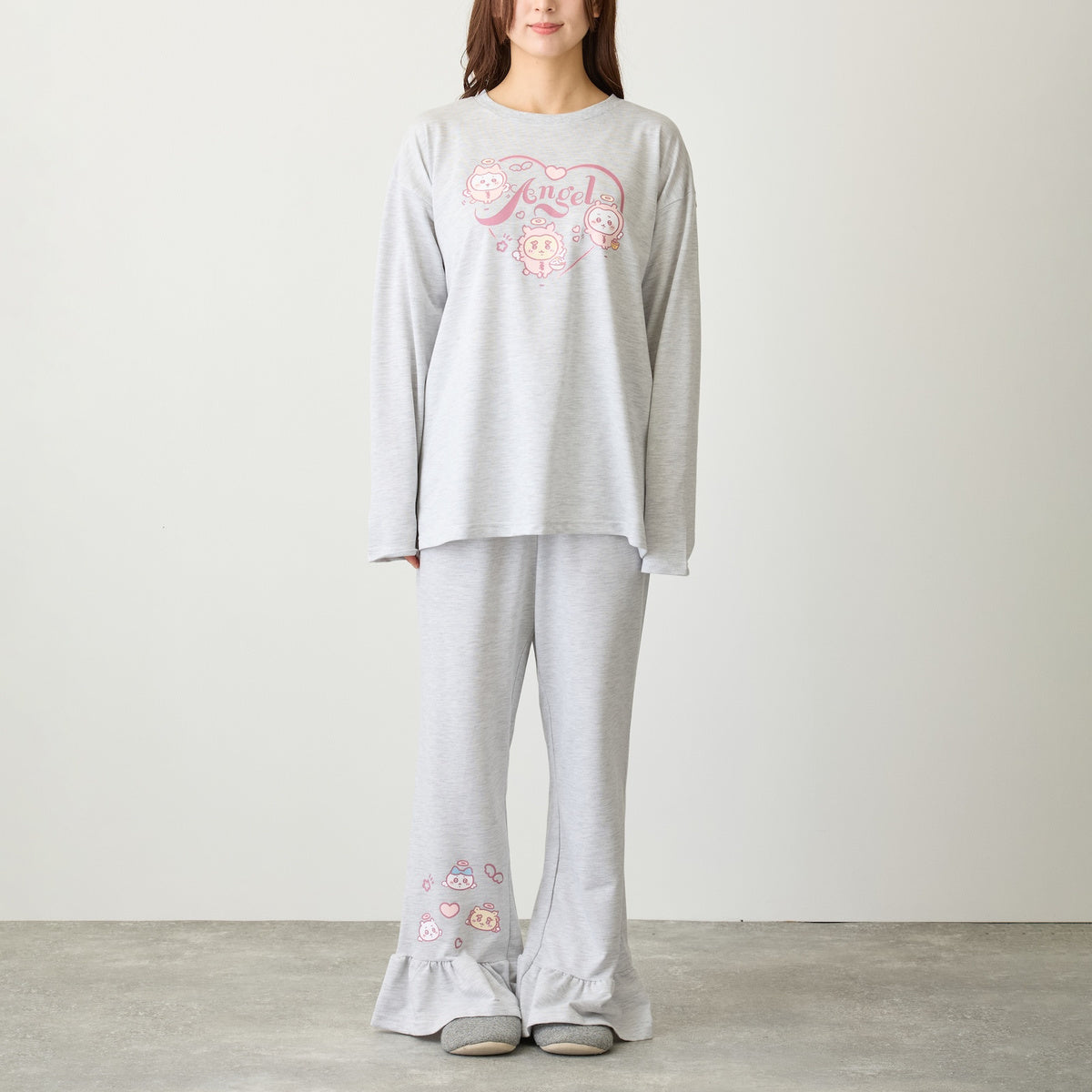 ちいかわ てんし♡あくま ルームウェアセットアップ ANGEL モクグレー