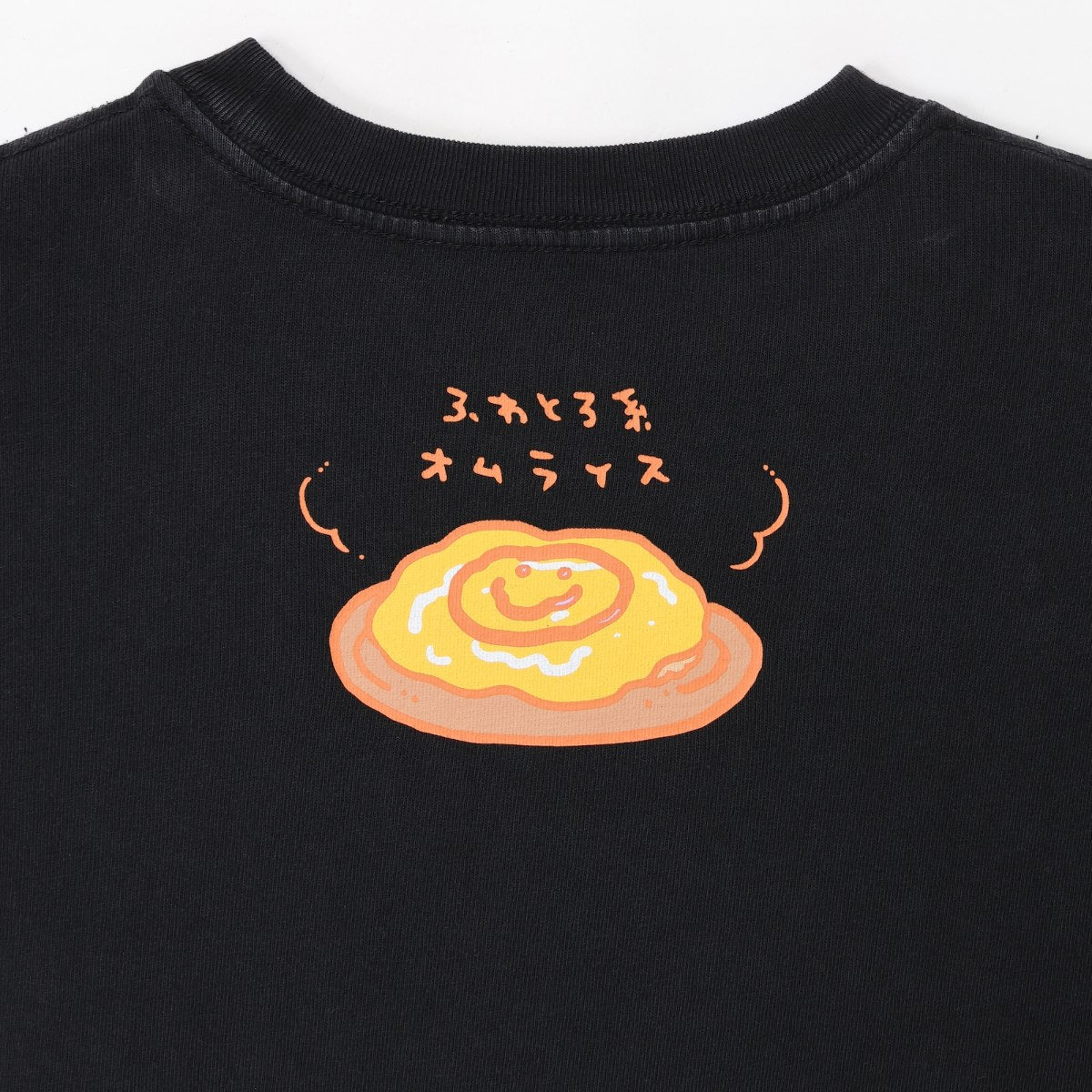 Chiikawa Puff Print T-shirt OPERATION:OMURICE Black