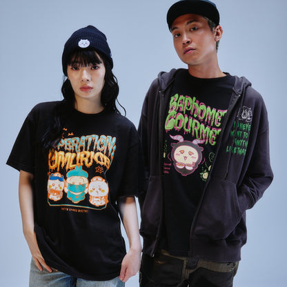 Chiikawa Puff Print T-shirt OPERATION:OMURICE Black