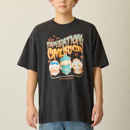 Chiikawa Puff Print T-shirt OPERATION:OMURICE Black