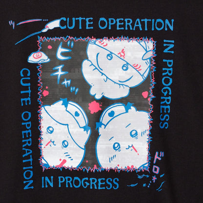치이카와 스웨트셔츠 CUTE OPERATION IN PROGRESS 블랙