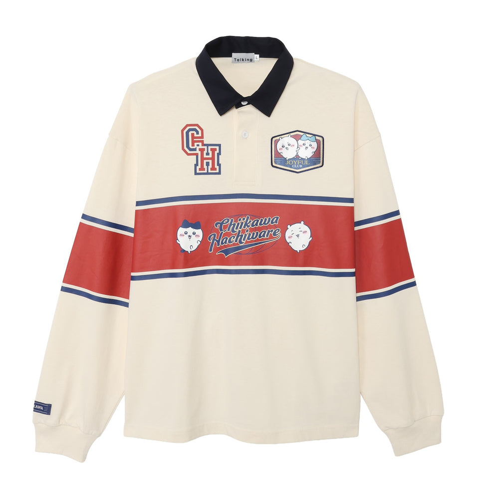 Chiikawa Rugby Shirt Chiikawa & Hachiware Off-White | Chiikawa Market ...