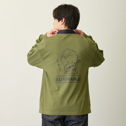 ちいかわ ラガーシャツ くりまんじゅう オリーブ