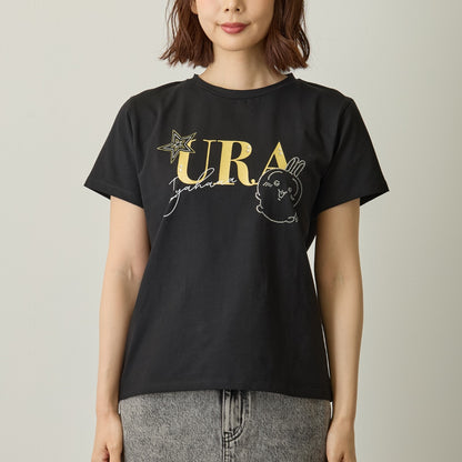 Chiikawa Rhinestone T-shirt DECO (Usagi) Black