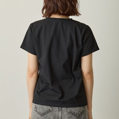 Chiikawa Rhinestone T-shirt DECO (Usagi) Black