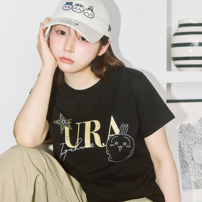 Chiikawa Rhinestone T-shirt DECO (Usagi) Black