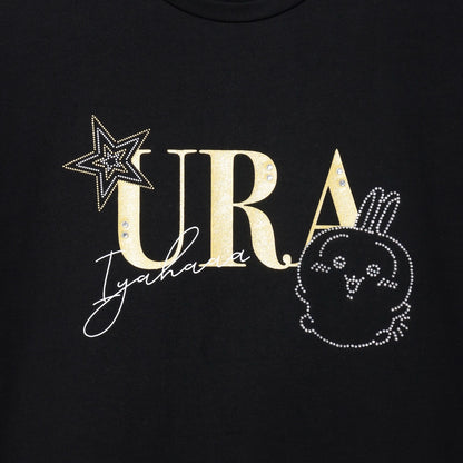 Chiikawa Rhinestone T-shirt DECO (Usagi) Black