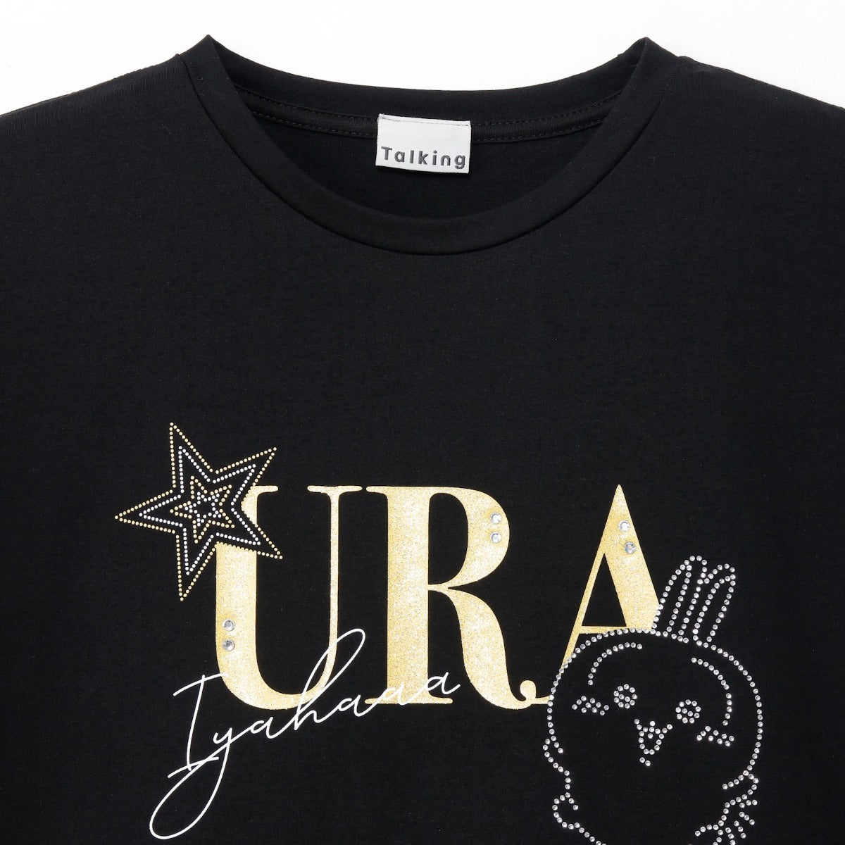 Chiikawa Rhinestone T-shirt DECO (Usagi) Black