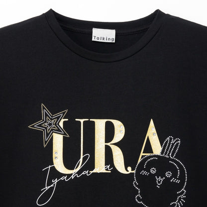 Chiikawa Rhinestone T-shirt DECO (Usagi) Black