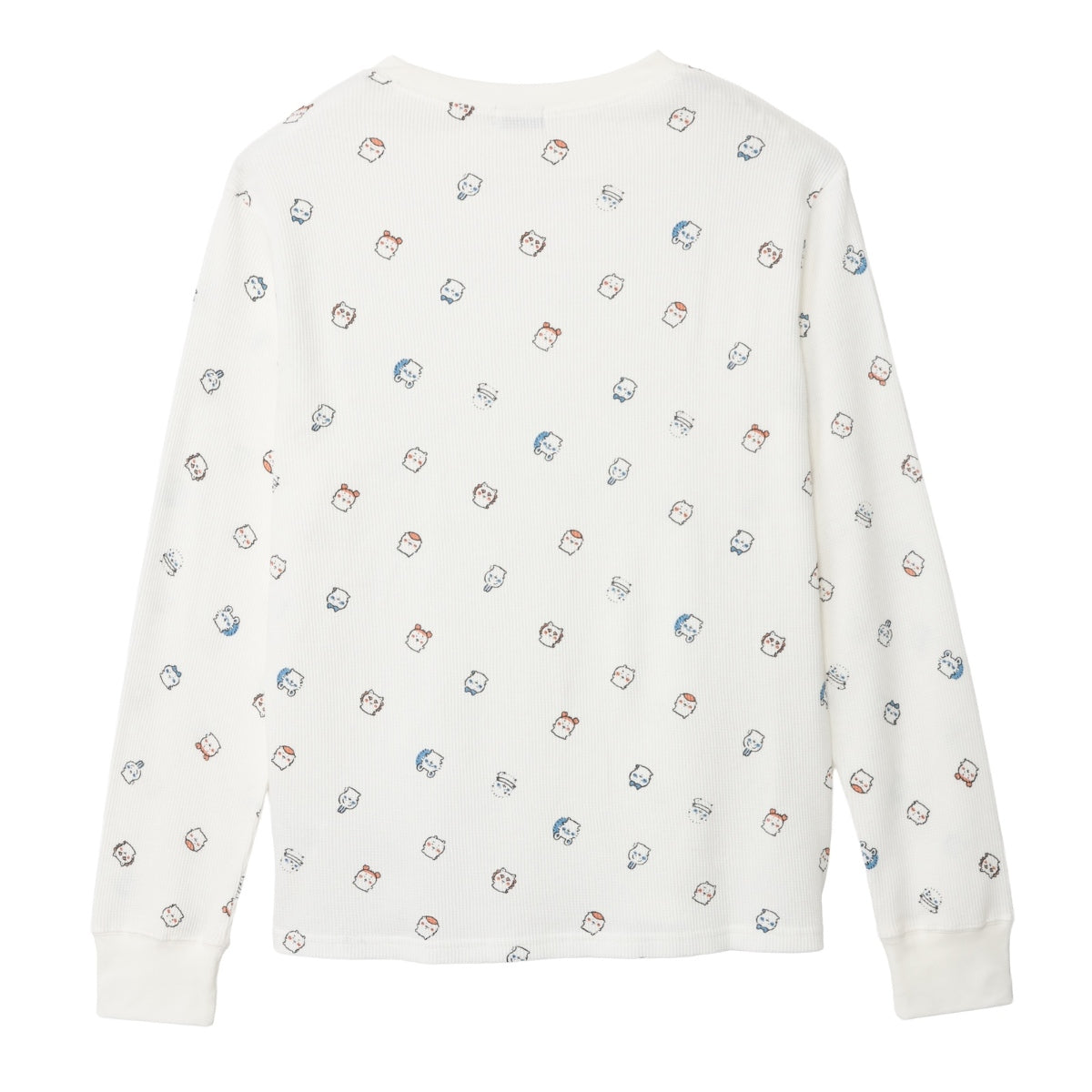 ちいかわ ワッフル長袖Tシャツ 小さいの ホワイト