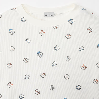 ちいかわ ワッフル長袖Tシャツ 小さいの ホワイト