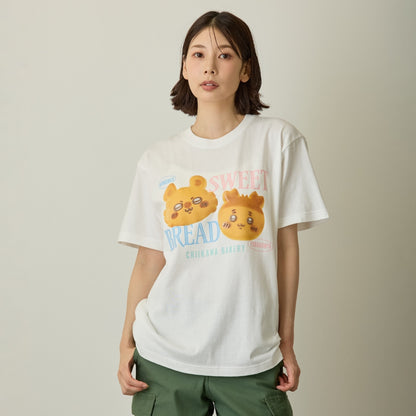 치이카와 치이카와 베이커리 T셔츠 빵 모습의 하늘다람쥐와 헌책방 화이트