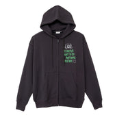 Chiikawa Full Zip Hoodie Horror Series (Ano-ko & Dekatsuyo) Charcoal Black