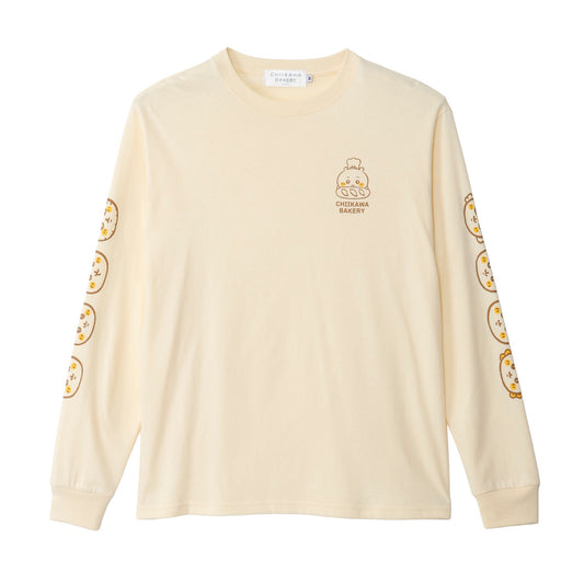 ちいかわ ちいかわベーカリー 長袖Tシャツ パンなみんな ベージュ
