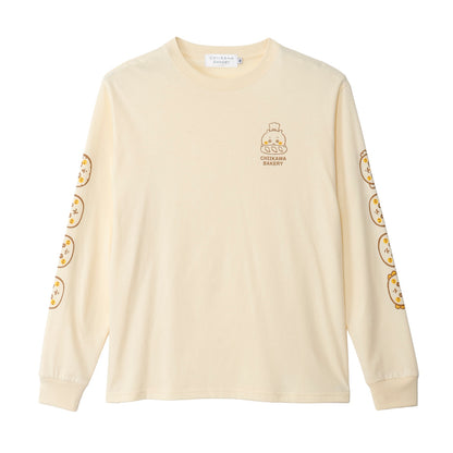ちいかわ ちいかわベーカリー 長袖Tシャツ パンなみんな ベージュ