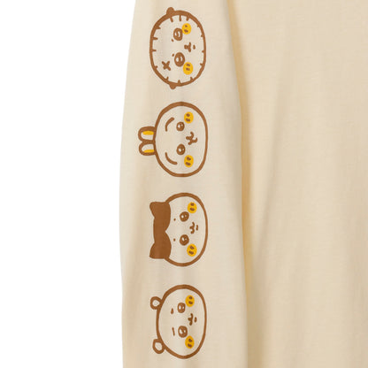 ちいかわ ちいかわベーカリー 長袖Tシャツ パンなみんな ベージュ