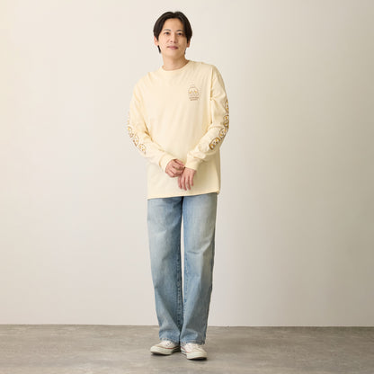 ちいかわ ちいかわベーカリー 長袖Tシャツ パンなみんな ベージュ