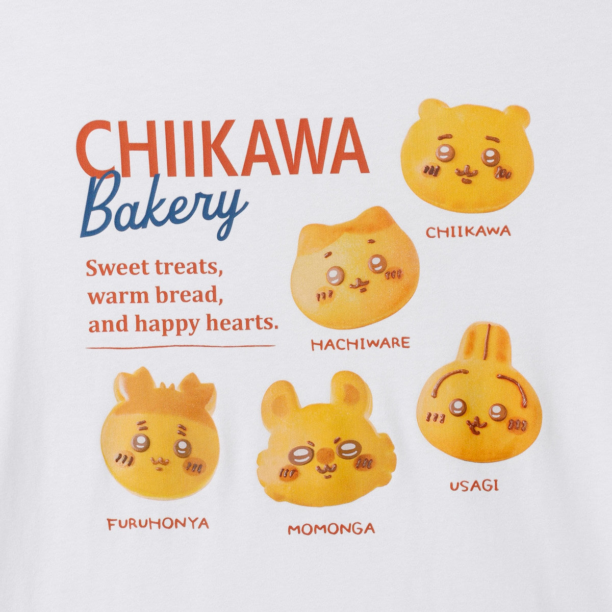 ちいかわ ちいかわベーカリー 長袖Tシャツ メニュー ホワイト | ちい