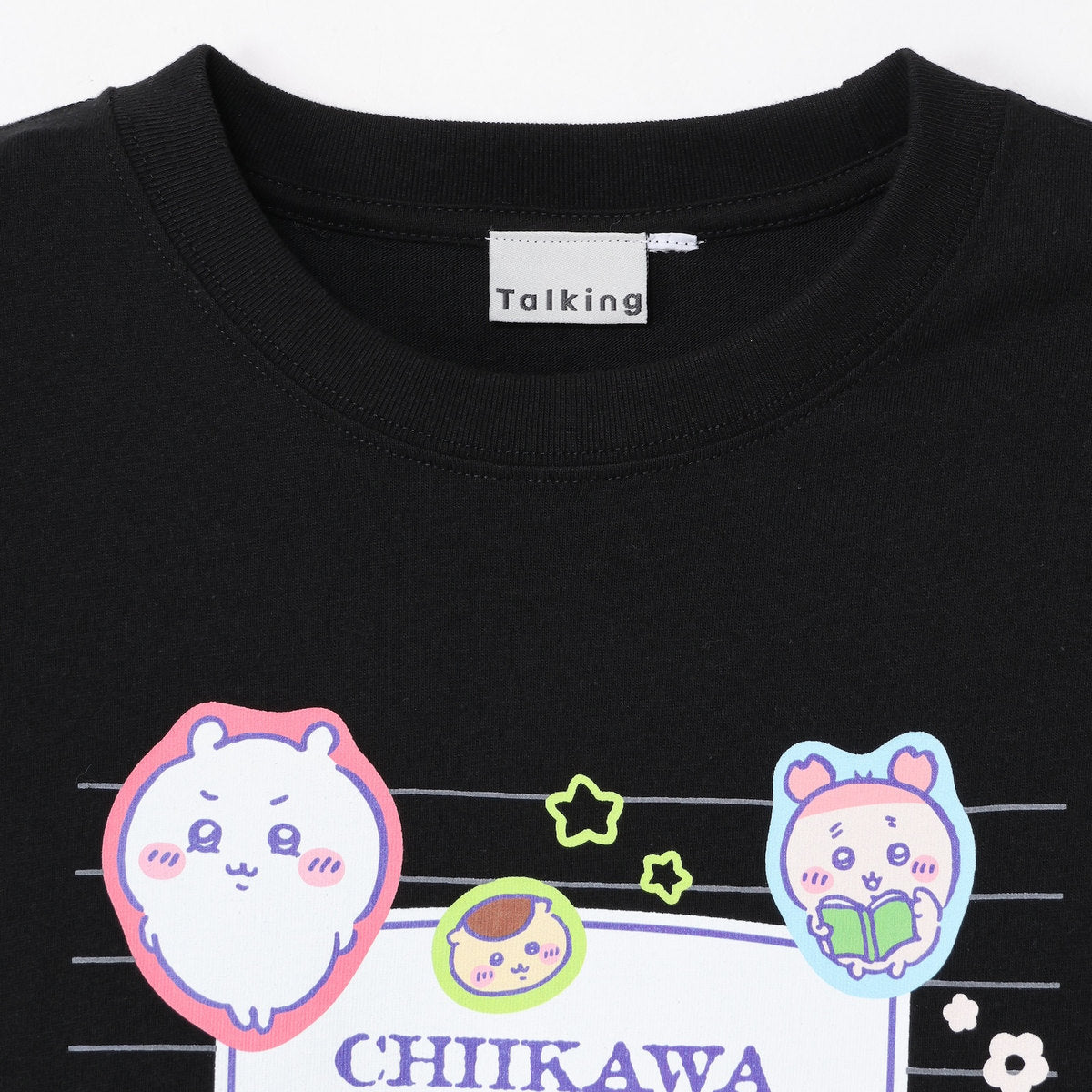 ちいかわ Tシャツ カレッジノート風（みんな）ブラック