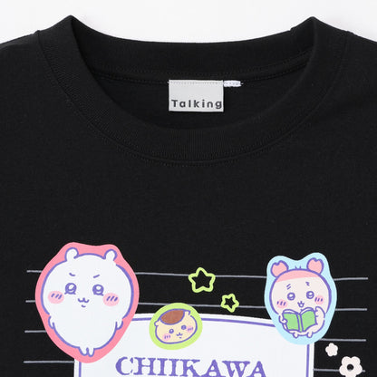 ちいかわ Tシャツ カレッジノート風（みんな）ブラック