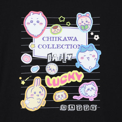 ちいかわ Tシャツ カレッジノート風（みんな）ブラック