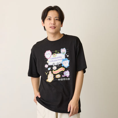 ちいかわ Tシャツ カレッジノート風（みんな）ブラック