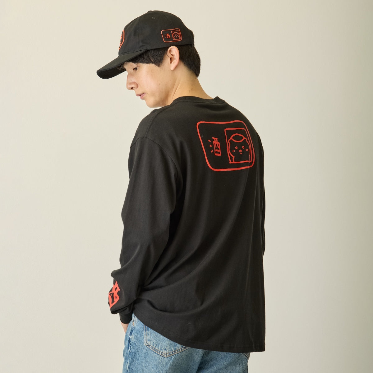 ちいかわ 長袖Tシャツ 禁酒くりまんじゅう ブラック