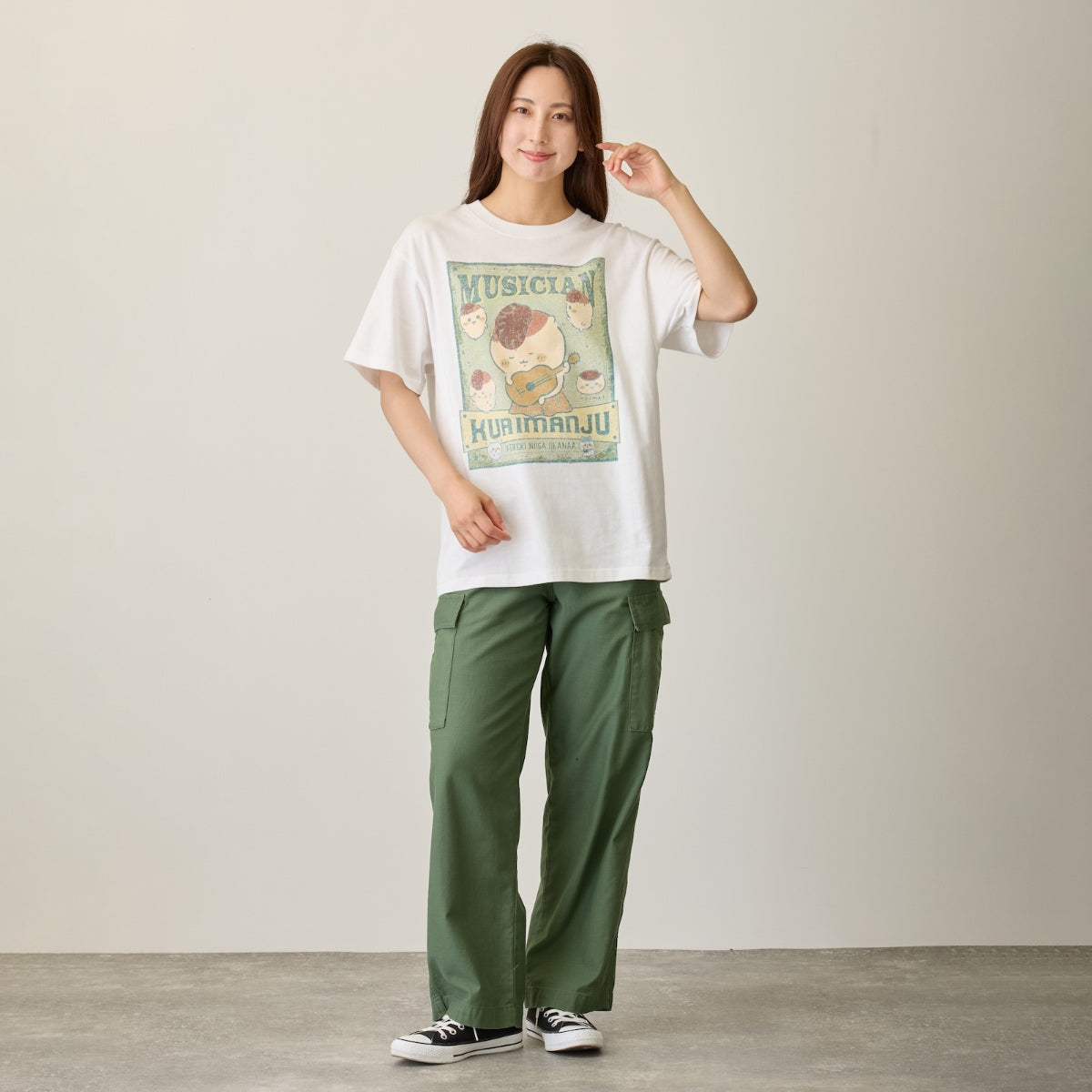 ちいかわ Tシャツ MUSICIAN（くりまんじゅう） ホワイト