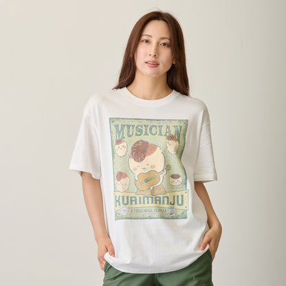 ちいかわ Tシャツ MUSICIAN（くりまんじゅう） ホワイト