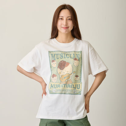 ちいかわ Tシャツ MUSICIAN（くりまんじゅう） ホワイト