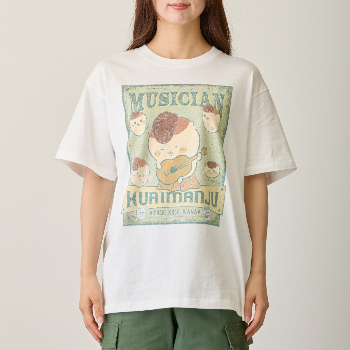 ちいかわ Tシャツ MUSICIAN（くりまんじゅう） ホワイト