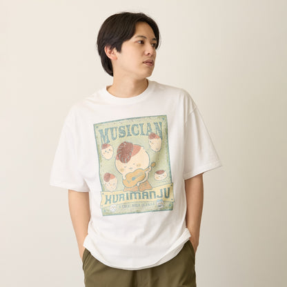 ちいかわ Tシャツ MUSICIAN（くりまんじゅう） ホワイト