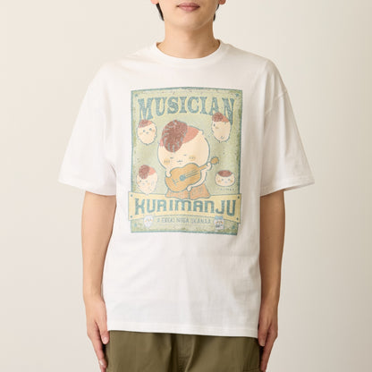 ちいかわ Tシャツ MUSICIAN（くりまんじゅう） ホワイト